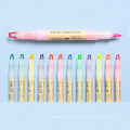 And Stal 6 couleurs transparente le surligneur de surligneur de macaron transparent stylo fluorescent pour le marqueur scolaire